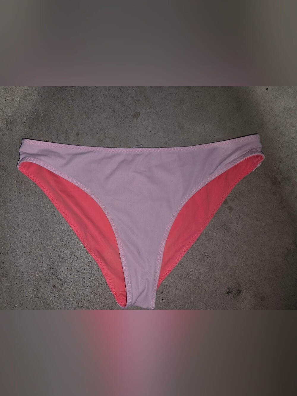 Fabletics Two-Tone Light Pink & Coral Bikini Bottom